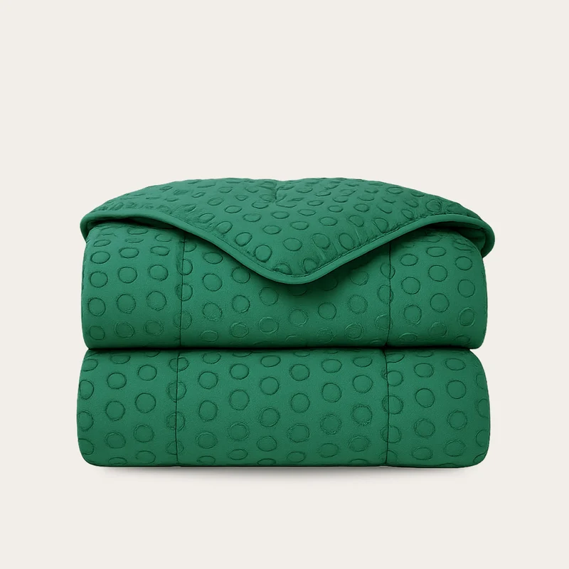 Wasbaar All Season Dekbed | Tufted | Emerald Green