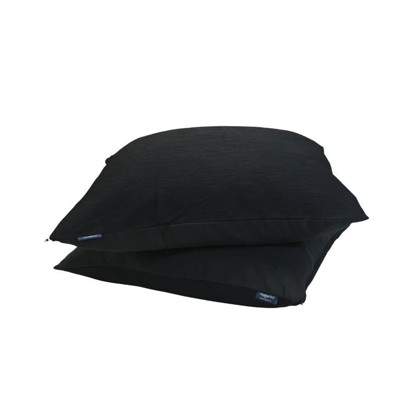 Kussenslopen | Mousseline | Black | Set van 2