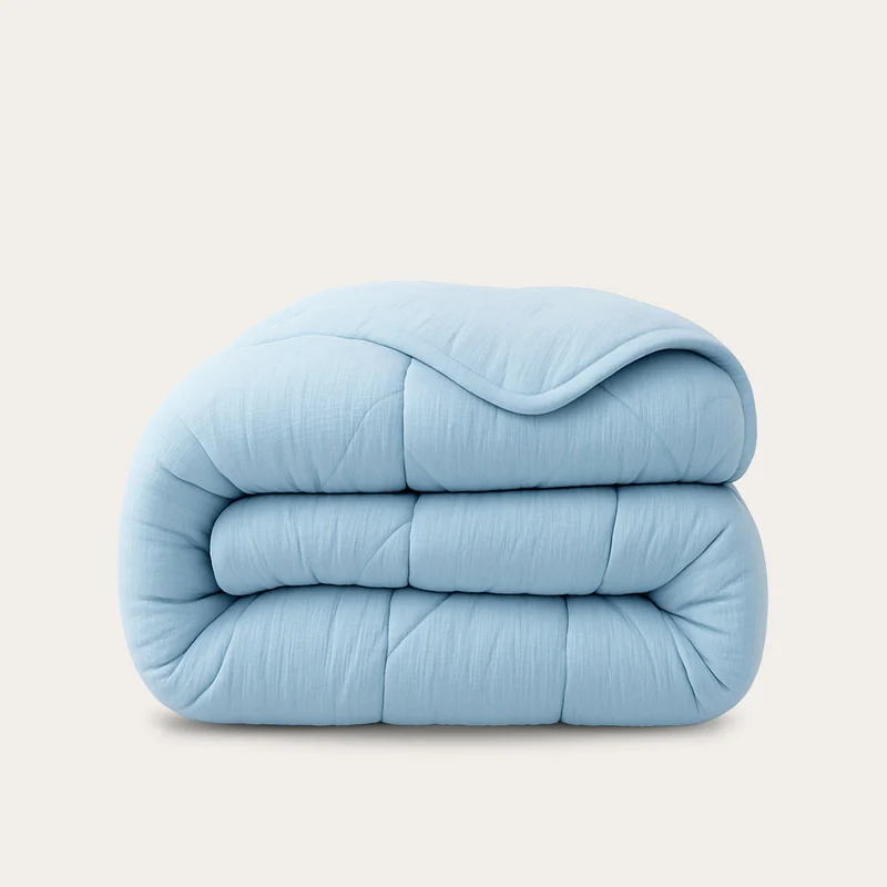 Wasbaar All Season Dekbed | Mousseline | Light Blue