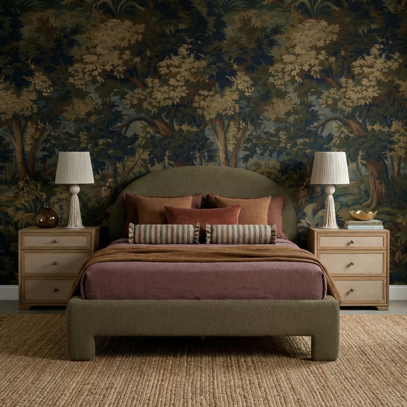 Belmont Performance Grade Platform Boucle Bed - Multiple Colors Available