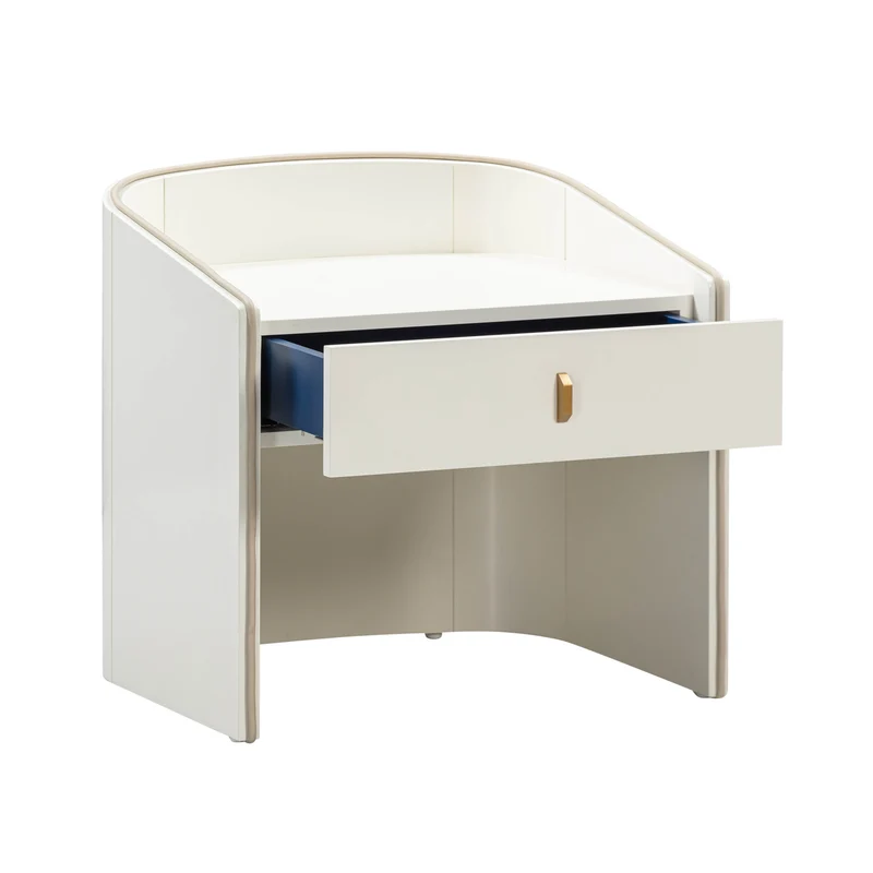 Cove 22" Lacquer Storage Drawer Nightstand - Multiple Colors Available