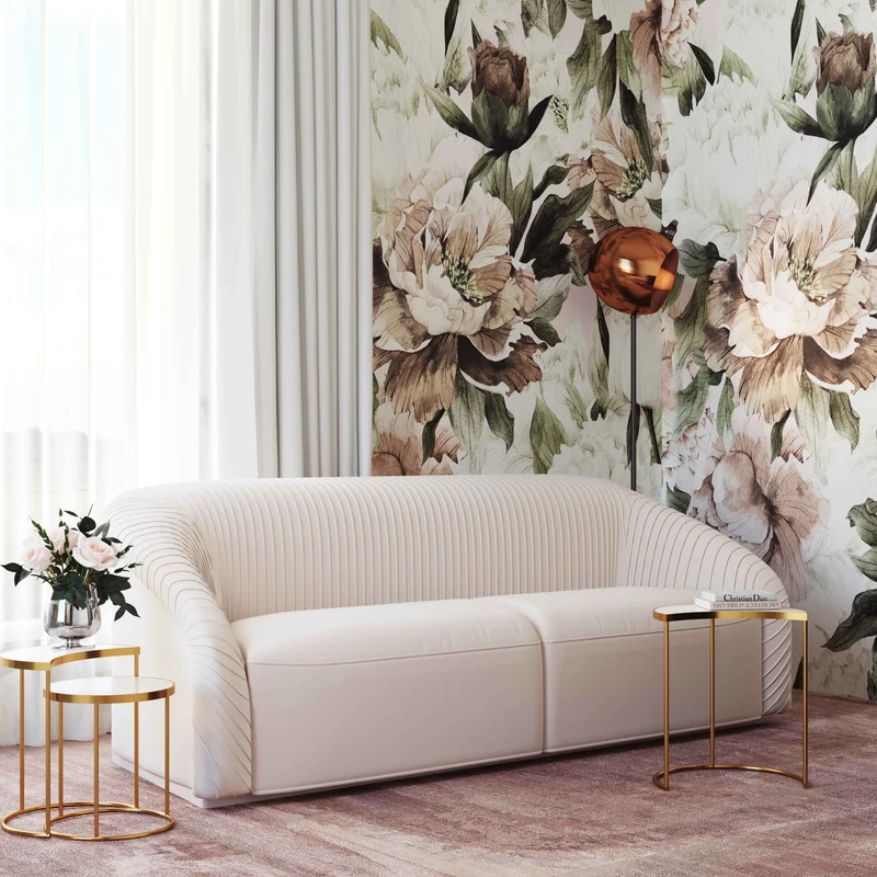 Marcela Luxury Velvet Pleated Sofa - Multiple Colors Available