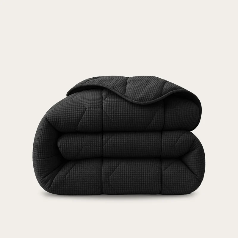 HappyBed Dekbed | Wafel Black | Voor het hele jaar