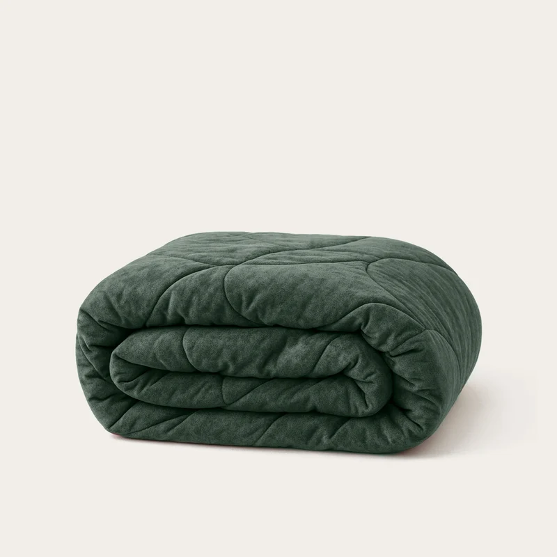 HappyBed Dekbed | Velvet Dark Green | Voor het hele jaar