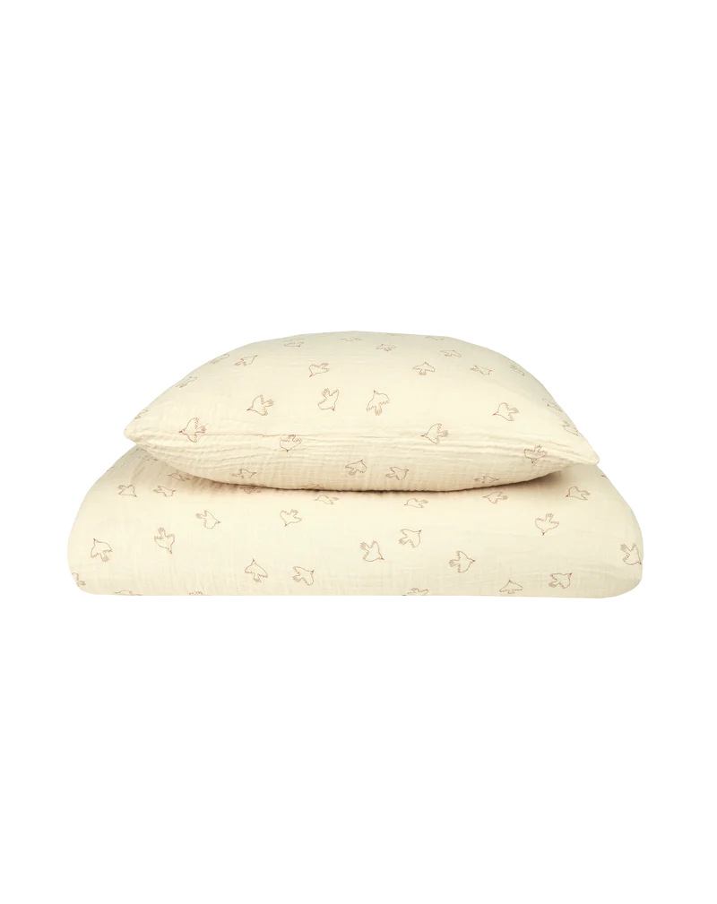 Kid duvet cover set in washed double muslin Wabi-Sabi