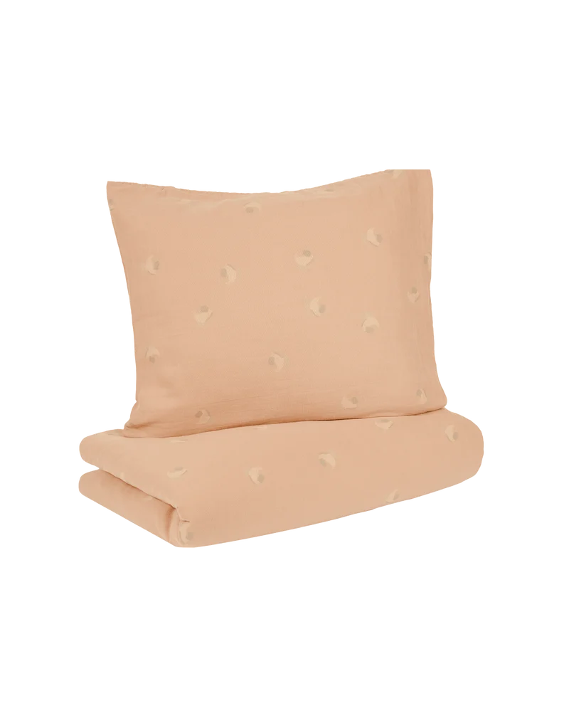 Kid duvet cover set in washed double muslin Wabi-Sabi