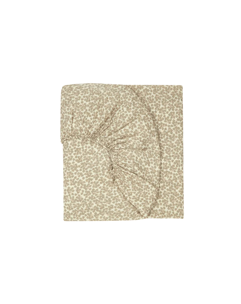 Baby fitted sheet in washed double muslin Wabi-Sabi