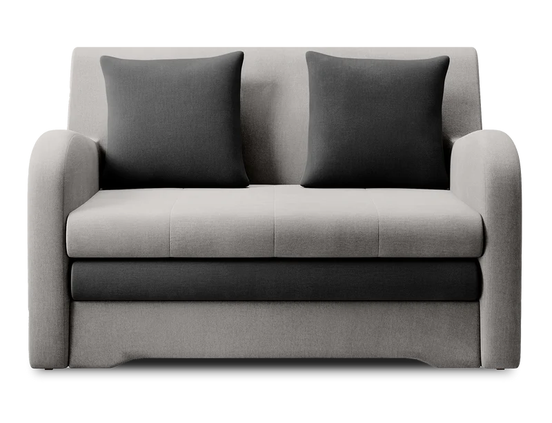 Ario Condo Style 2 Seater Storage Sleeper Sofa - Light Grey/Charcoal