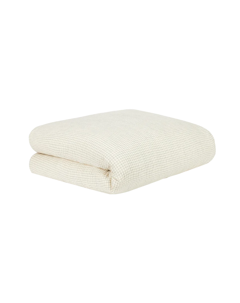 Single duvet cover in washed double muslin Wabi-Sabi