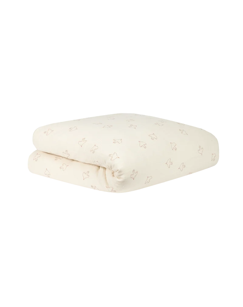 Single duvet cover in washed double muslin Wabi-Sabi