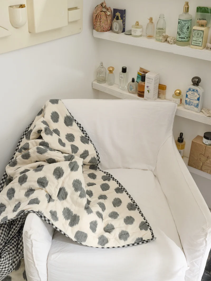 Plaid matelassé réversible