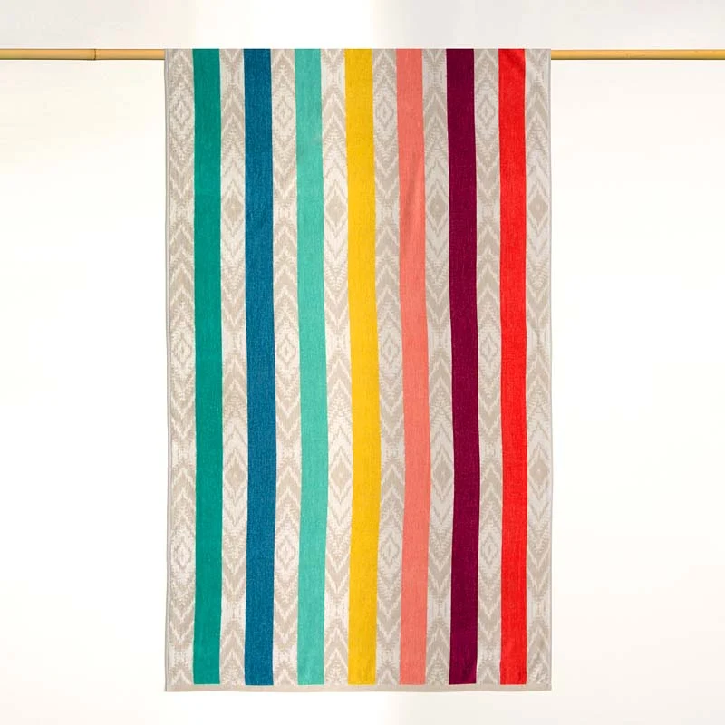 Drap de plage Rayures colorées