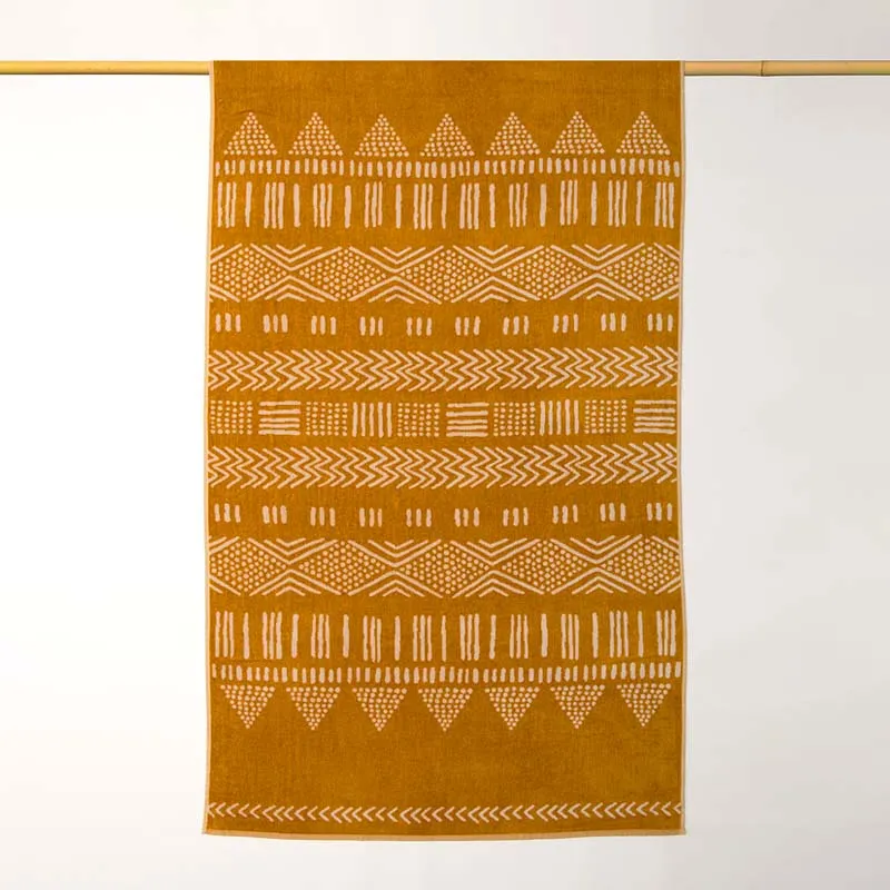 Drap de plage Ethnique Ocre