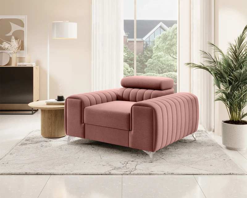 Laurence Modern Accent Chair - Plum