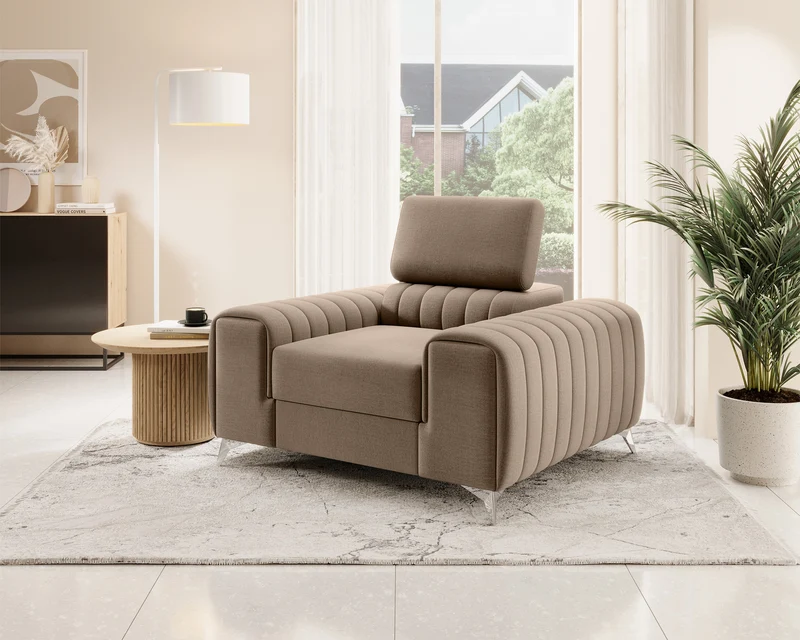 Laurence Modern Accent Chair - Beige