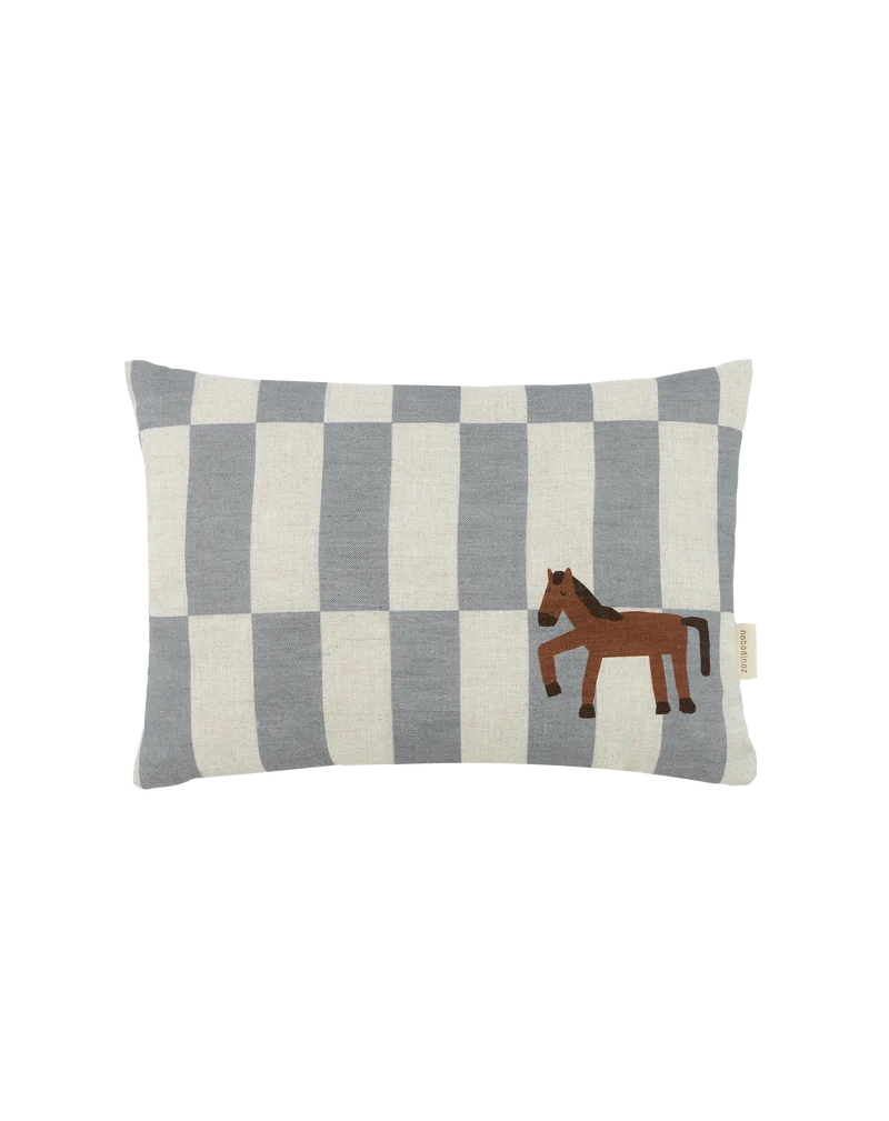 Rectangular cushion in French linen Vibes S