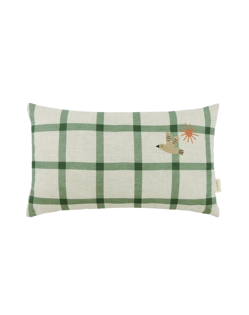 Rectangular cushion in French linen Vibes M