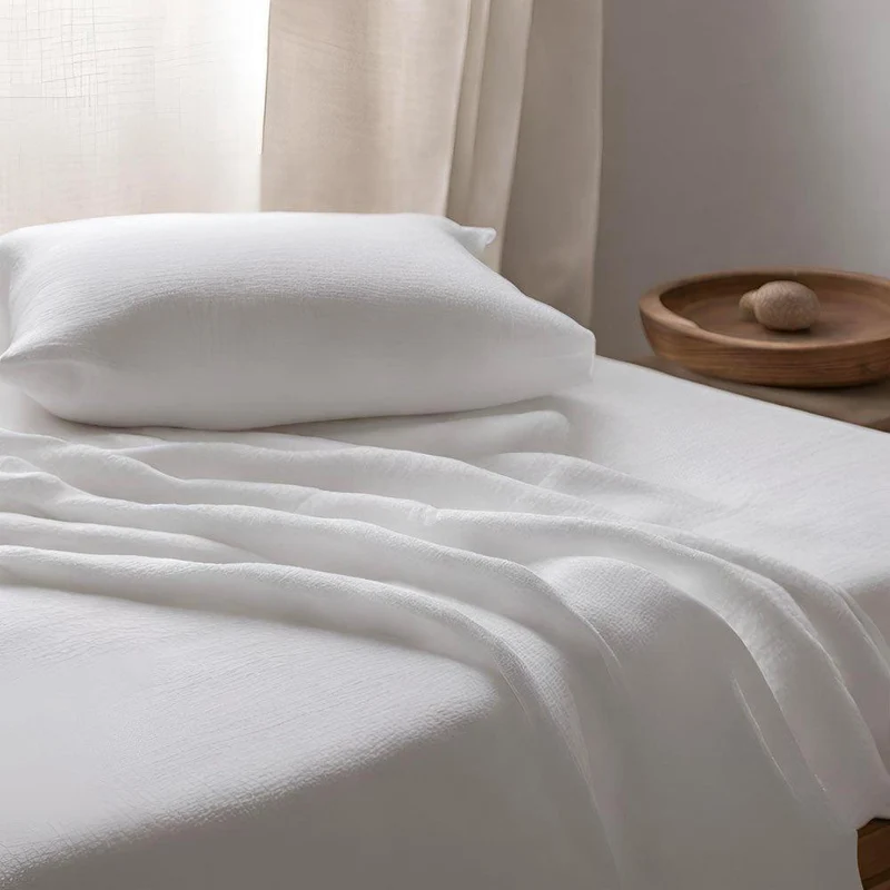 Drap plat en gaze de coton