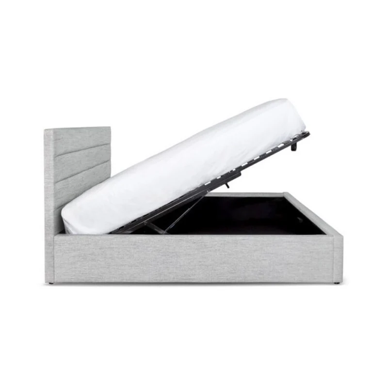 Justin King Storage Bed - Greige
