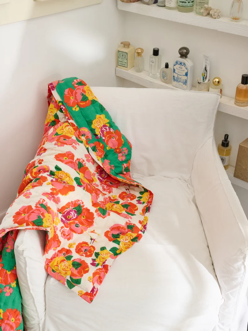 Plaid matelassé réversible