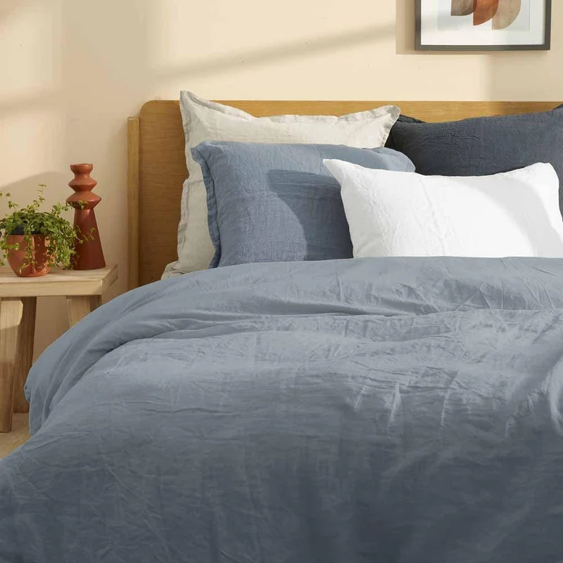 Drap housse pur lin lavé Bohème