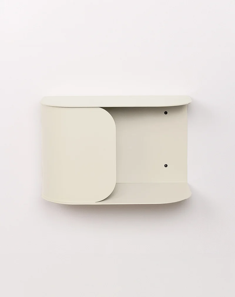 Steel wall bedside table