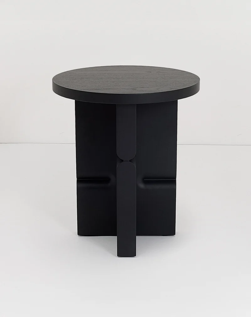 Stool side table coloured wood noon