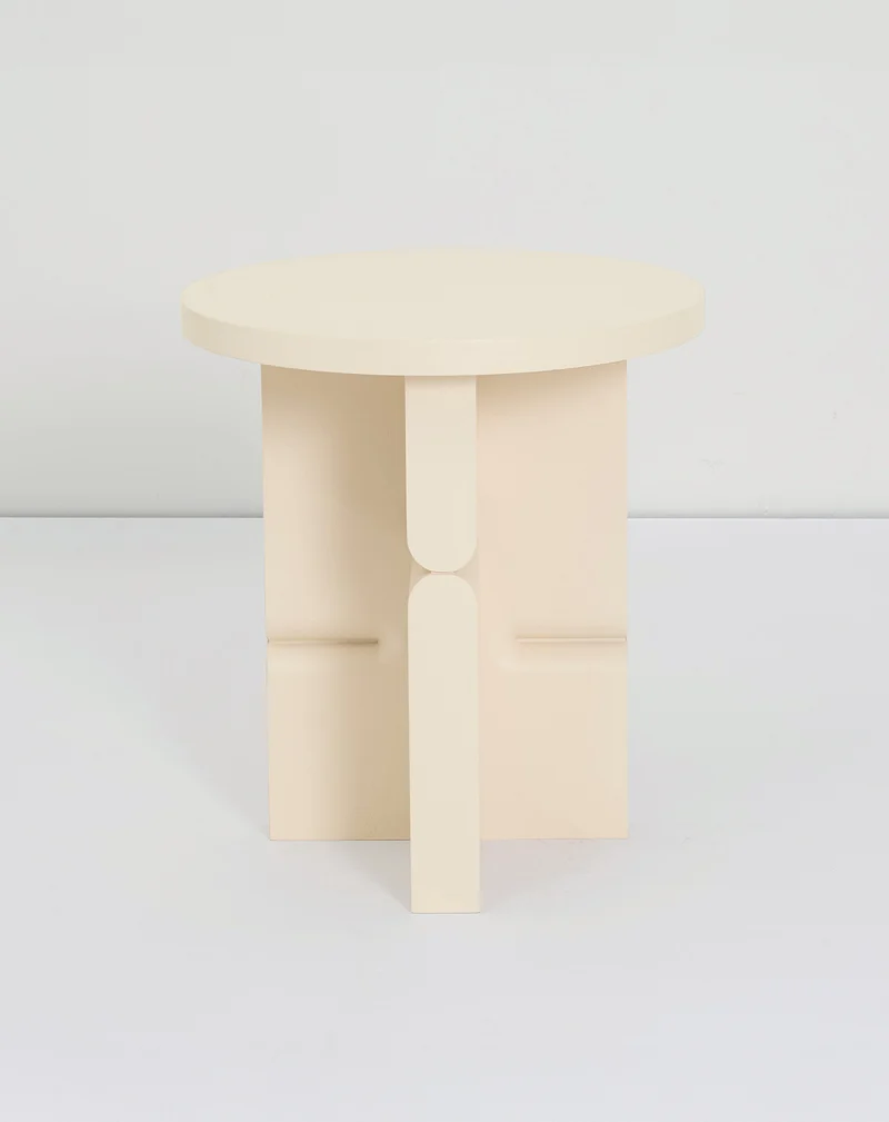 Stool side table coloured wood noon