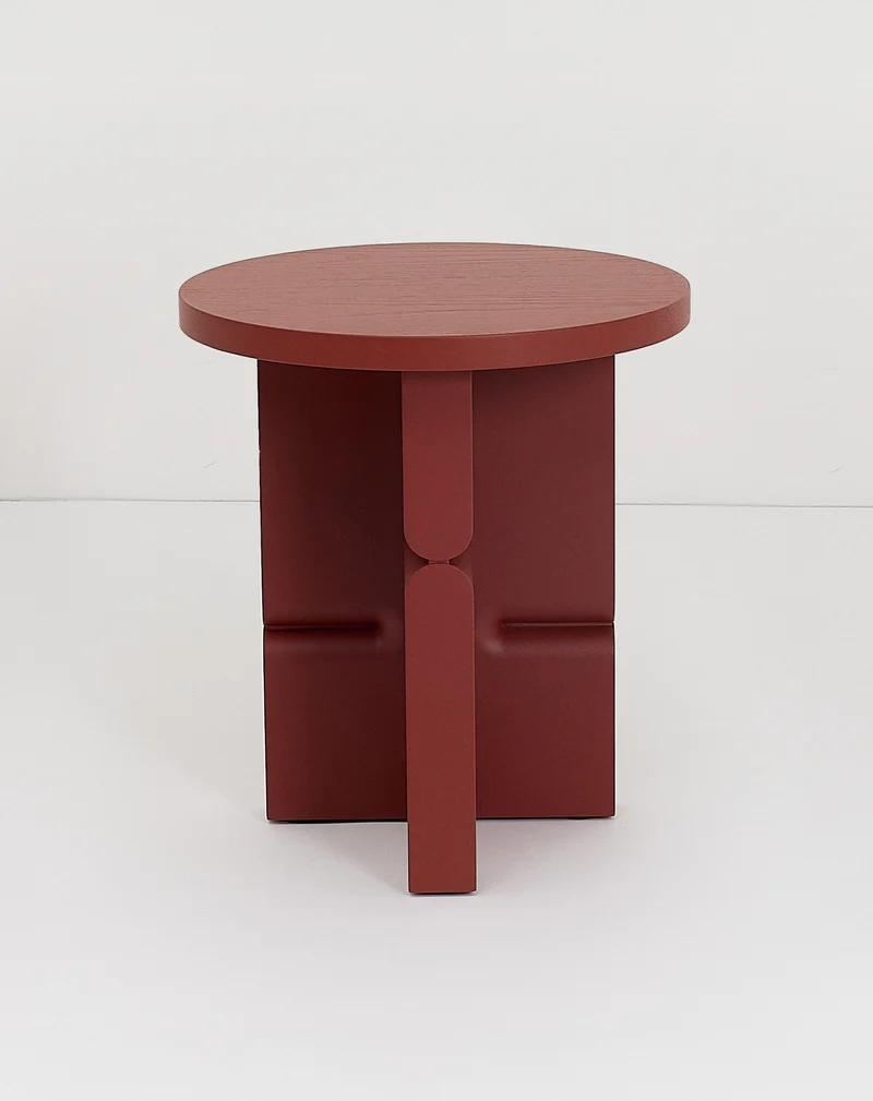 Stool side table coloured wood noon