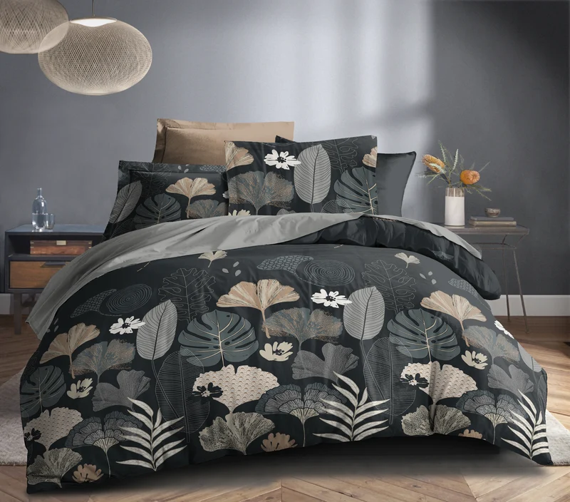 Parure de draps 4 pièces "Louna" drap housse 160 Ginoline