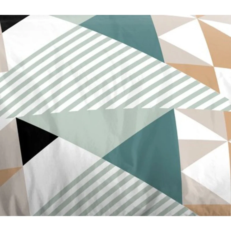 Parure de couette 3 pièces "Louna" 240 x 220 cm Geo Turquoise