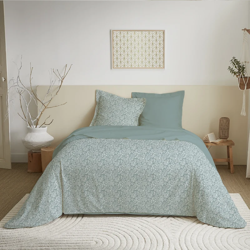 Pack Complet Housse de couette Imprimé 260 x 240 cm - Drap housse 160 x 200 cm 5 modèles au choix