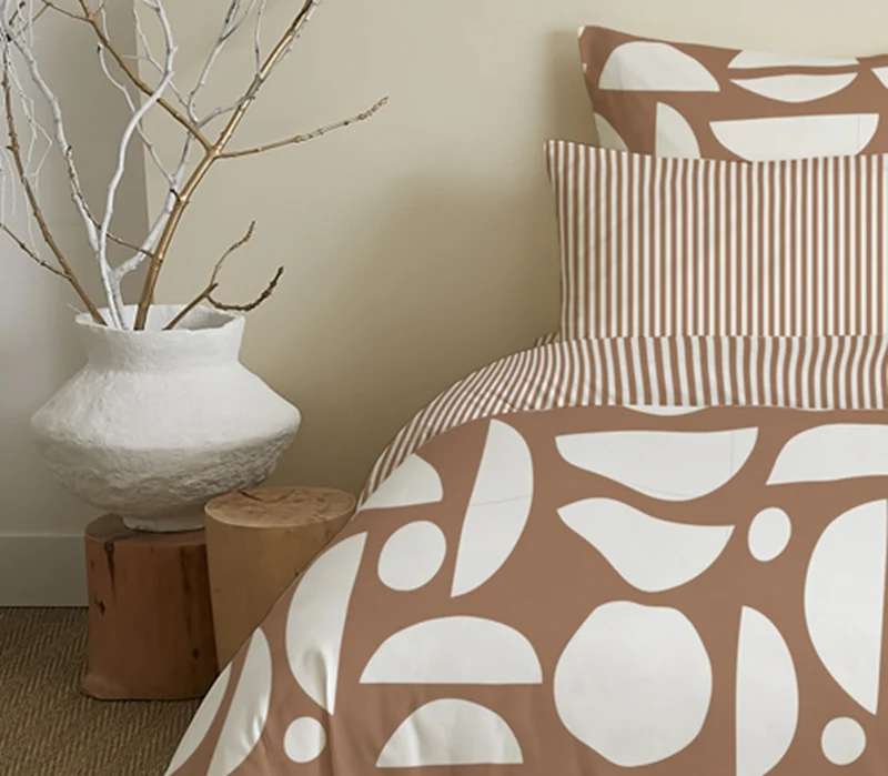 Pack 6 pièces Housse de couette Imprimé 220 x 240 cm - Drap housse 140 x 190 cm - 100% Coton 57 Fils