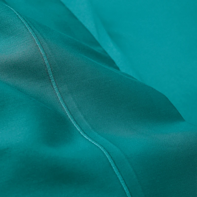 Drap Plat Percale 180 x 290 cm Pur Coton Peigné Longues Fibres 80 Fils/cm² Paon