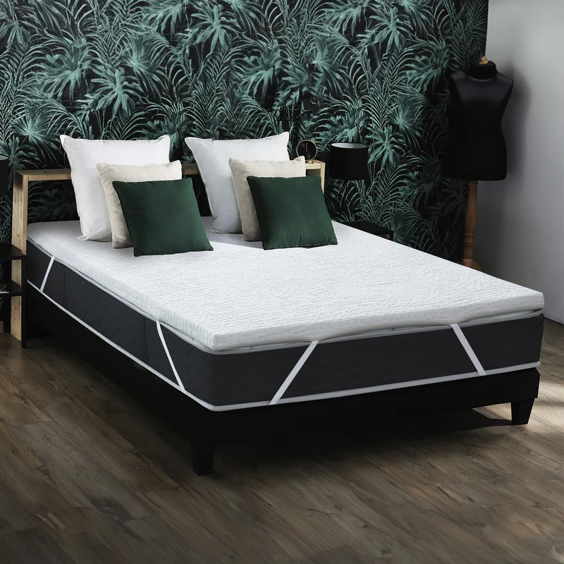Surmatelas déhoussable mousse à mémoire de forme 5 cm