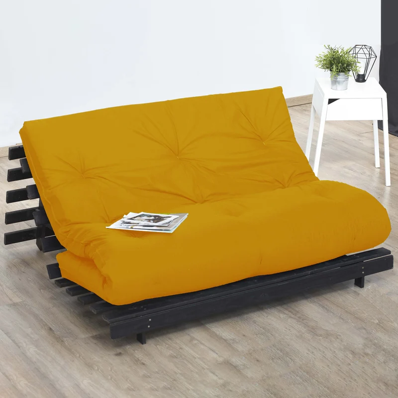 Matelas futon latex et fibres - Ocre - 90 x 190 cm