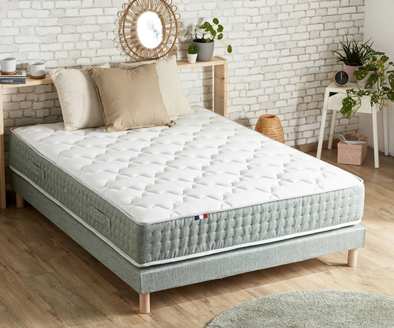 Matelas Ressort 26 cm 7 zones Face Hiver/Eté 180x200 Fabriqué en France
