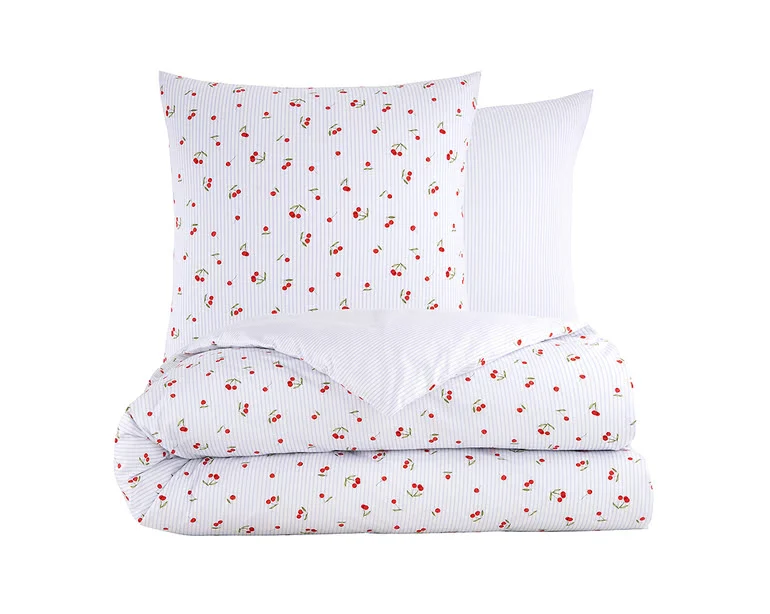 Parure linge de lit LA CERISE - ANNE DE SOLENE