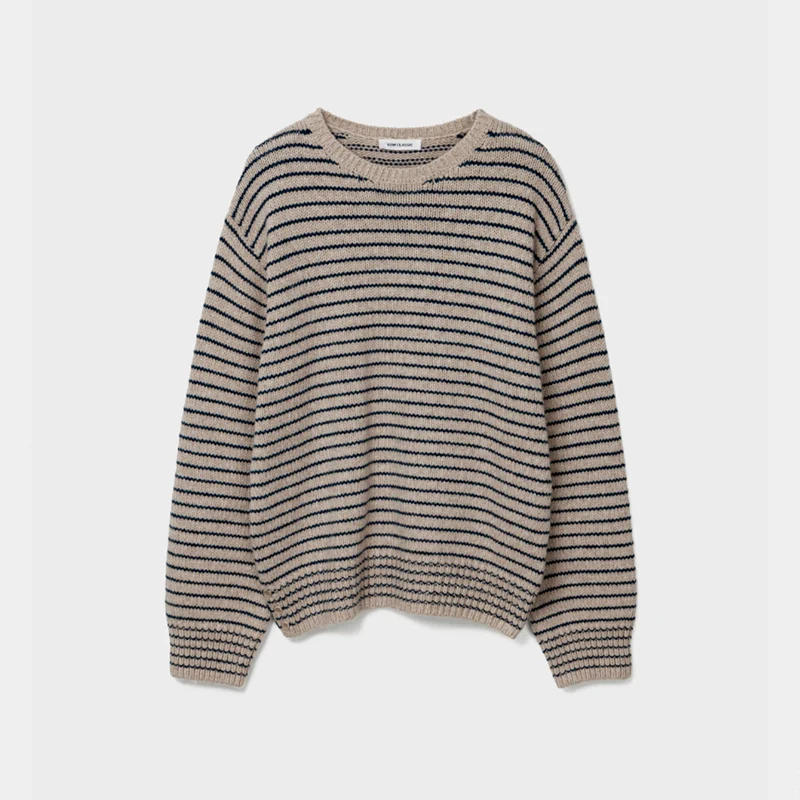 LOW CLASSIC - Pull à Rayures - Beige