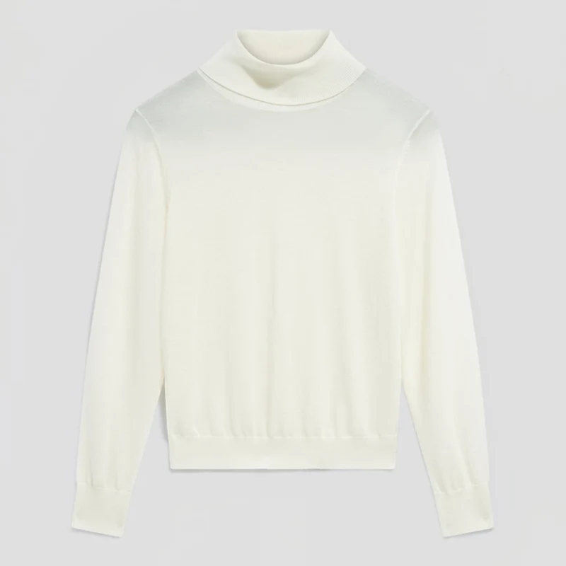 Gerard Darel - Pull À Col Roulé En Laine Mérinos Rosaire - Blanc