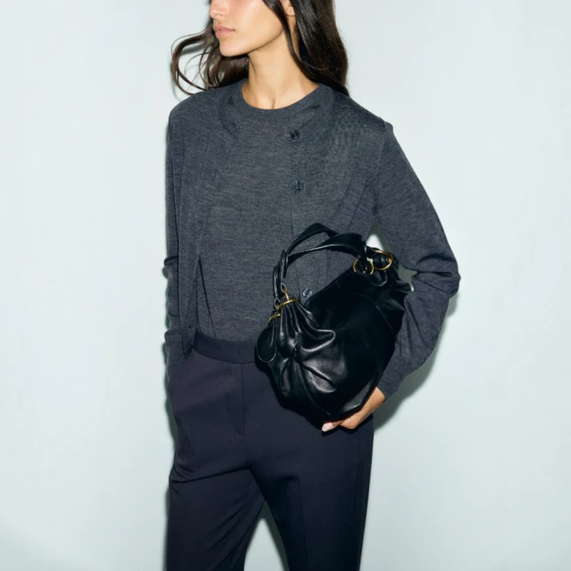 Gerard Darel - Gilet En Laine Fine Rene - Gris