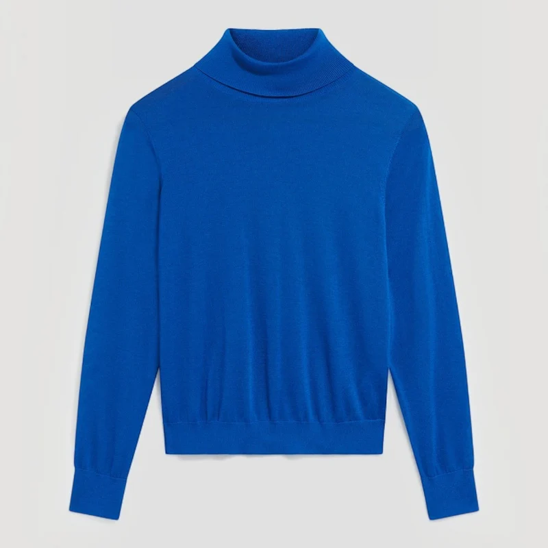 Gerard Darel - Pull À Col Roulé En Laine Mérinos Rosaire - Bleu