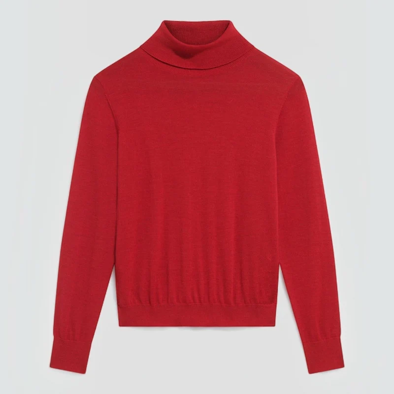 Gerard Darel - Pull À Col Roulé En Laine Mérinos Rosaire - Rouge