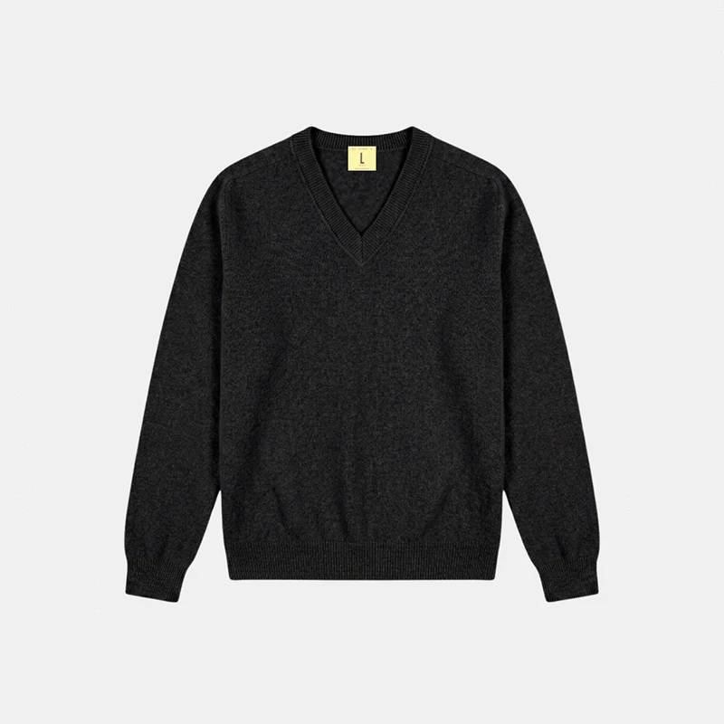 Nitto Knitwear - Pull Armen Col V - Charcoal