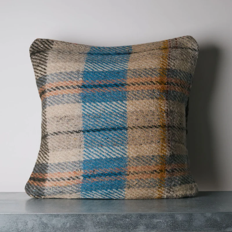 Housse de coussin en laine recyclée
