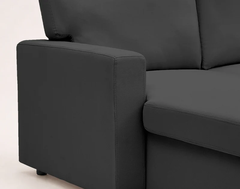 Canapé d’angle réversible 4 places convertible avec coffre MEIYA Best Mobilier – Gris foncé