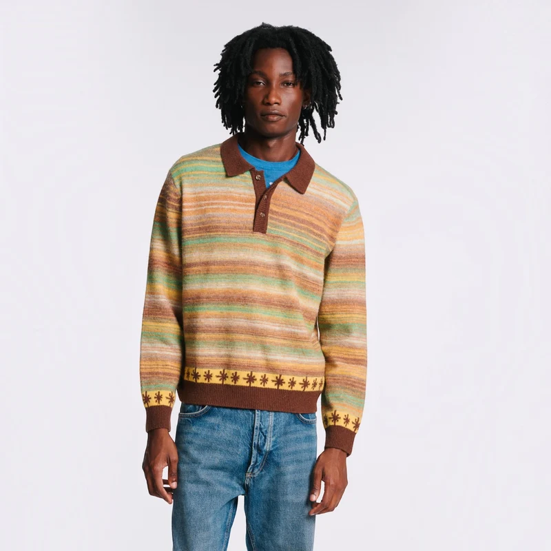 Au Vieux Campeur - Pull Hugo - Marron & Jaune