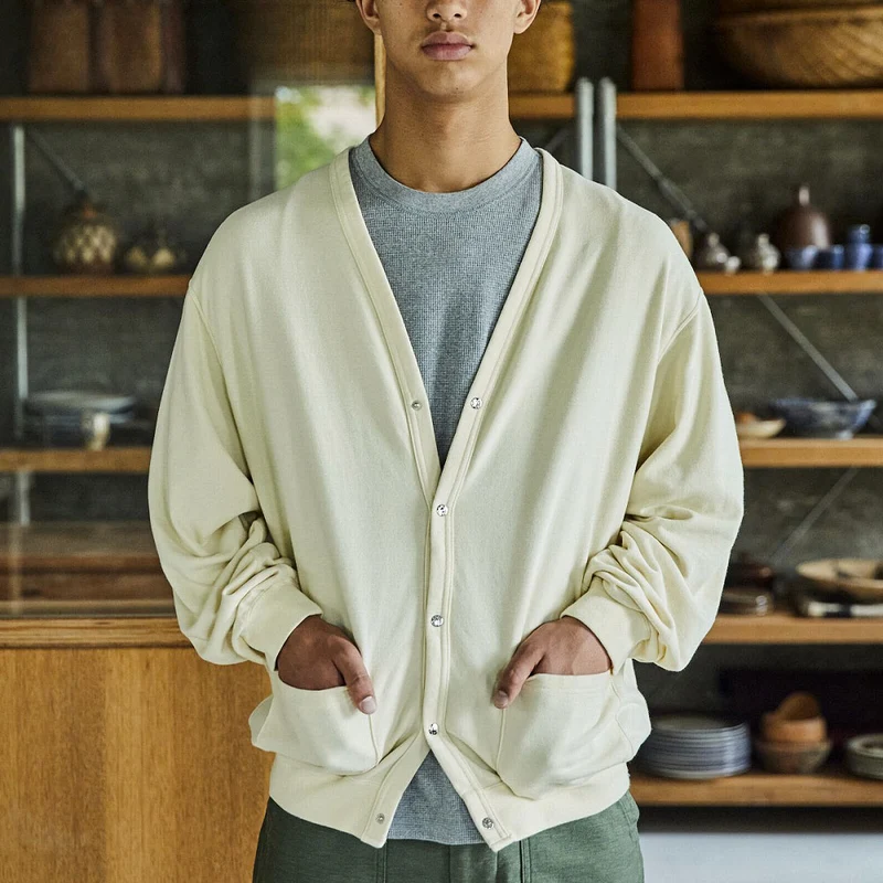 OrSlow - Cardigan Terry - Jaune Pale