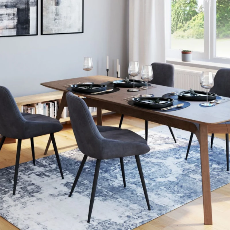 Lot de 4 chaises Olivia Gris foncé