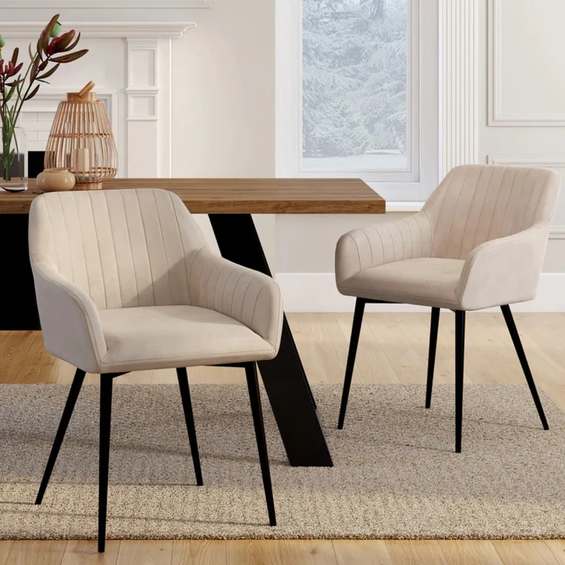 Lot de 2 chaises Ariana beige